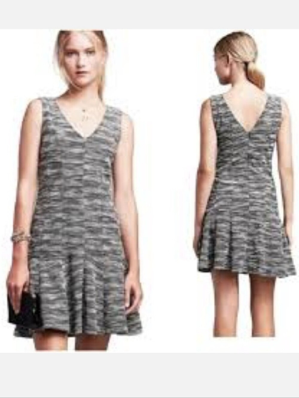 Banana Republic V-neck Fit And Flare MIDI Dress 14